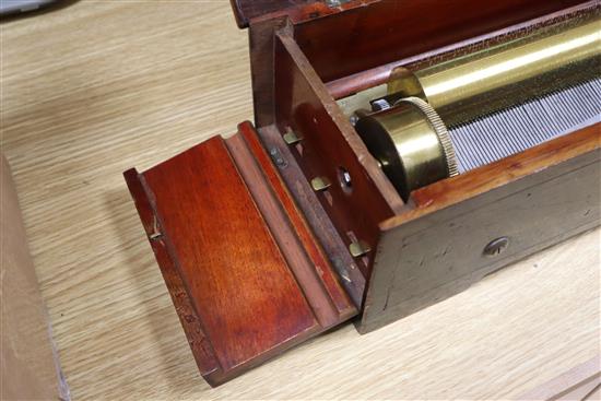 A mid 19th century Nicole Freres 11in. cylinder music box playing six airs